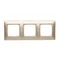 3-gang universal frame for plasterboard boxes IP20 / IP44, gold (metallic)