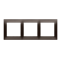 3-gang universal frame for plasterboard boxes IP20 / IP44, matt brown (metallic)