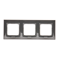3-gang universal frame for plasterboard boxes IP20 / IP44, matt brown (metallic)