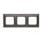 3-gang universal frame for plasterboard boxes IP20 / IP44, matt brown (metallic)