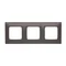 3-gang universal frame for plasterboard boxes IP20 / IP44, matt brown (metallic)