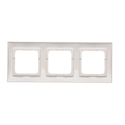 3-gang universal frame for plasterboard boxes IP20 / IP44, silver (metallic)