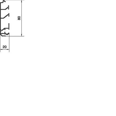 3-Kammer-Basisprofil aus PC/ABS halogenfrei SLH 20x80mm