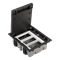 3-module floor box, 6x K45 + SM302/9, graphite gray