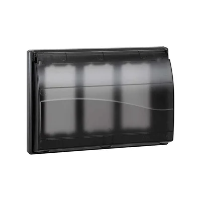 3-module frame for SBM350 box with cover, 6x K45, graphite gray