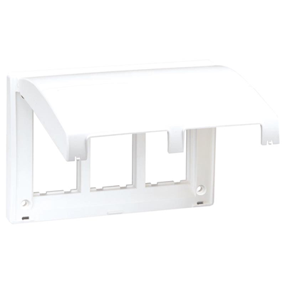 3-module frame for SBM350 box with cover, 6x K45, pure white