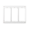 3-module frame, pure white