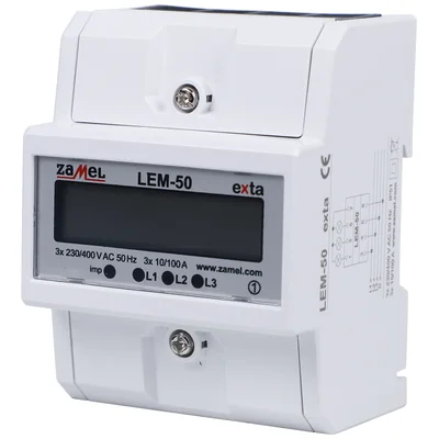3-Phasen 100A Stromzähler mit LCD-Anzeige