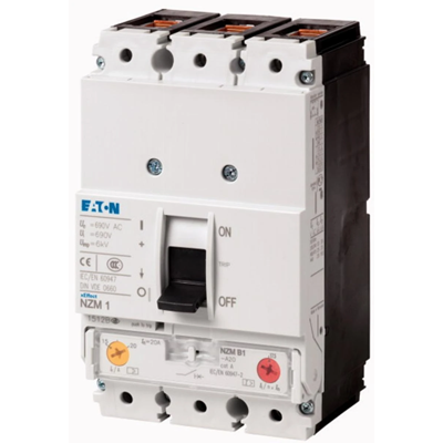 3-pole circuit breaker, 160A, NZMB1-A160