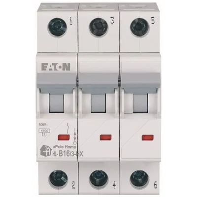 3-pole circuit breaker B 16A 6kA AC