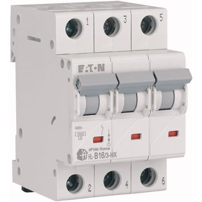 3-pole circuit breaker B 16A 6kA AC