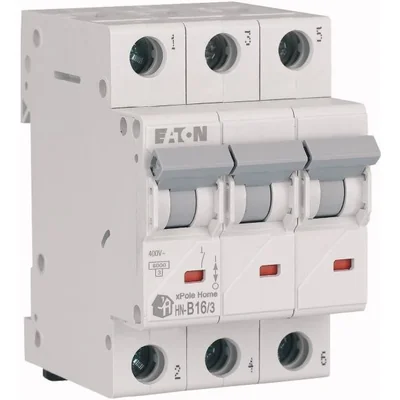3-pole circuit breaker B 16A 6kA AC