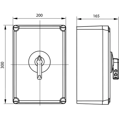 3-POLE ISOLATOR + N (UNBREAKING) 160A IN ABS HOUSING