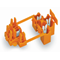 3-pole socket 1.5mm² 2xL, 1xPE orange