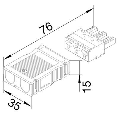3-poliger Eingangsstecker