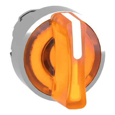 3-polohový spínač, oranžový, kovová LED, typ