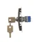 3-position shutter key switch 5A 230V chocolate matt metallized