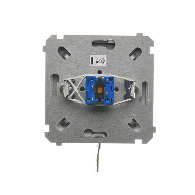 3-position shutter key switch 5A 230V in metallized stainless steel