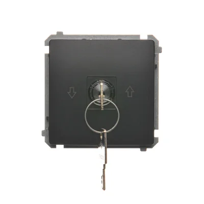 3-position shutter key switch 5A 230V metallized matt graphite