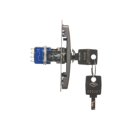 3-Positionen-Rollladenschlüsselschalter 5A 230V aus metallisiertem Edelstahl