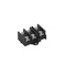3-way branch strip (3x4) with terminals 1-4mm2 400V black