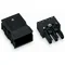 3-way socket with strain relief housing WINSTA black