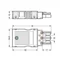 3-way socket with strain relief housing WINSTA black