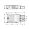3-way socket with strain relief housing WINSTA black