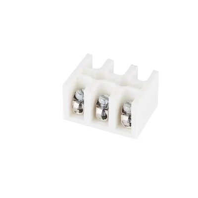3-way terminal block 4 mm2 with anti-cutting pad LZ-B4/3 white A12-0B52