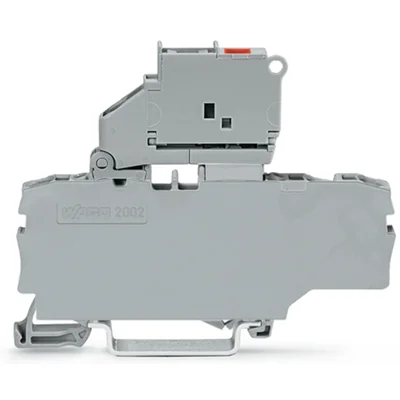 3-wire fuse terminal block with hinged fuse holder with end plate, gray 2002-1711/1000-541