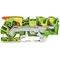 3-wire PE connector with lever and pushbutton 6 mm², yellow-green
