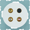 3 x cinch/S-Video socket Berker R.1/R.3 white, glossy