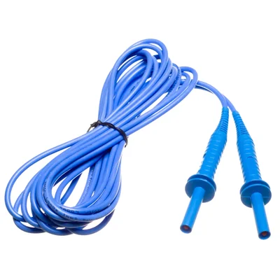 3,0 m langes blaues 5-kV-Kabel mit Bananensteckern