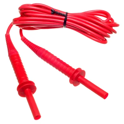 3.0m red 5kV cable terminated with banana plugs