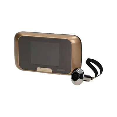 3.2" electronic door peephole with Micro SD card recording function, battery-powered, brown