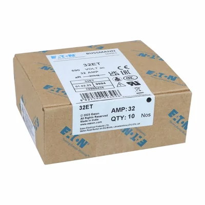 32ET Fast-blow insert, 32 A, AC 690 V, DC 500 V, BS88, 19 x 77 mm, aR, BS
