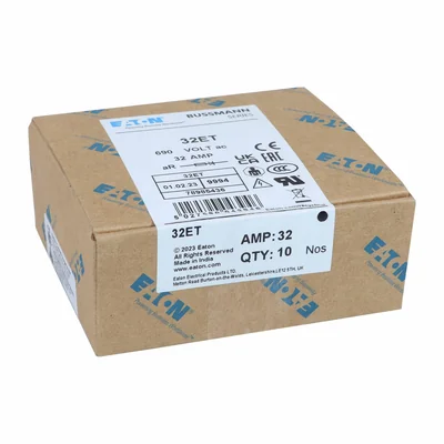 32ET Wkładka szybka, 32 A, AC 690 V, DC 500 V, BS88, 19 x 77 mm, aR, BS