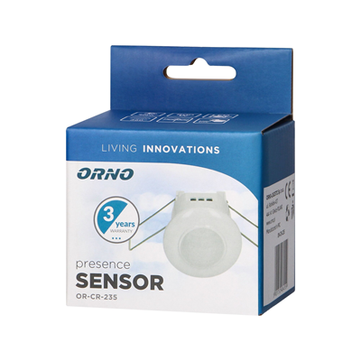 360 degree motion and presence sensor, flush-mounted IP20, 800W white