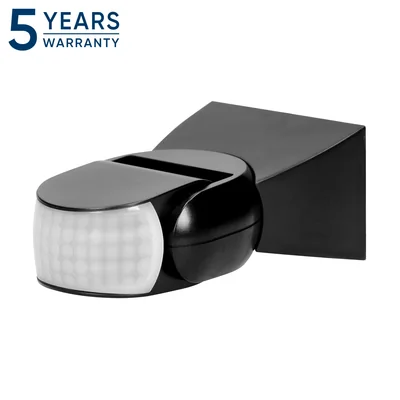 360/180 degree motion sensor, 2 sensors, IP65, 1200W, black