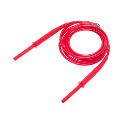 3m 10kV cable terminated with red banana plugs