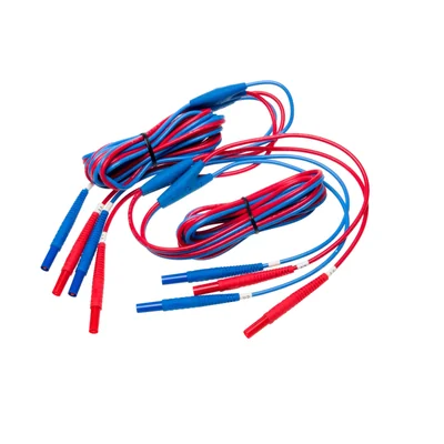 3m two-core cable terminated with banana plugs