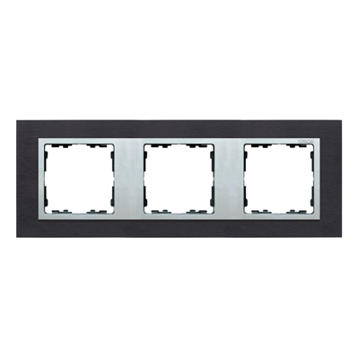 3x black inox frame / aluminum intermediate frame