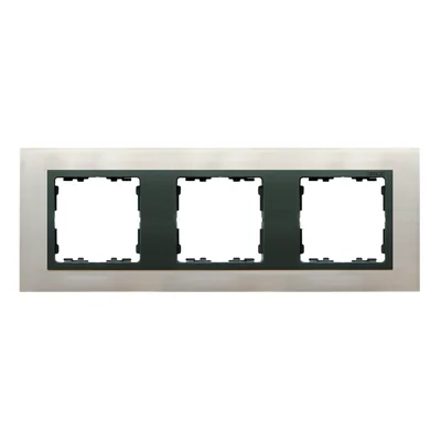 3x Edelstahlrahmen / Graphit-Zwischenrahmen