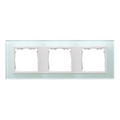 3x glass frame - natural / white intermediate frame