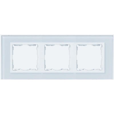 3x glass frame - white / white intermediate frame