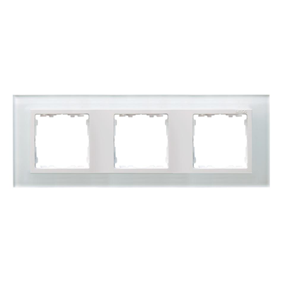 3x glass frame - white / white intermediate frame