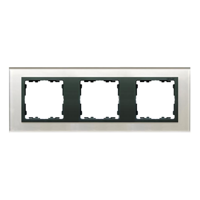 3x vetro - cornice argento / cornice intermedia grafite