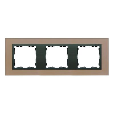 3x vetro - cornice rame / cornice intermedia grafite