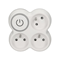 3x2P+Z splitter with illuminated white switch
