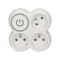 3x2P+Z splitter with illuminated white switch
